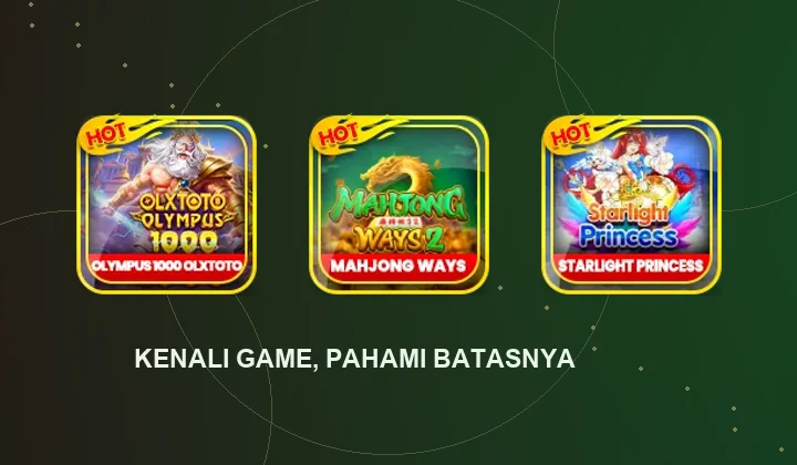 Ilustrasi game Olympus OLXTOTO, Mahjong Ways, dan Starlight Princess